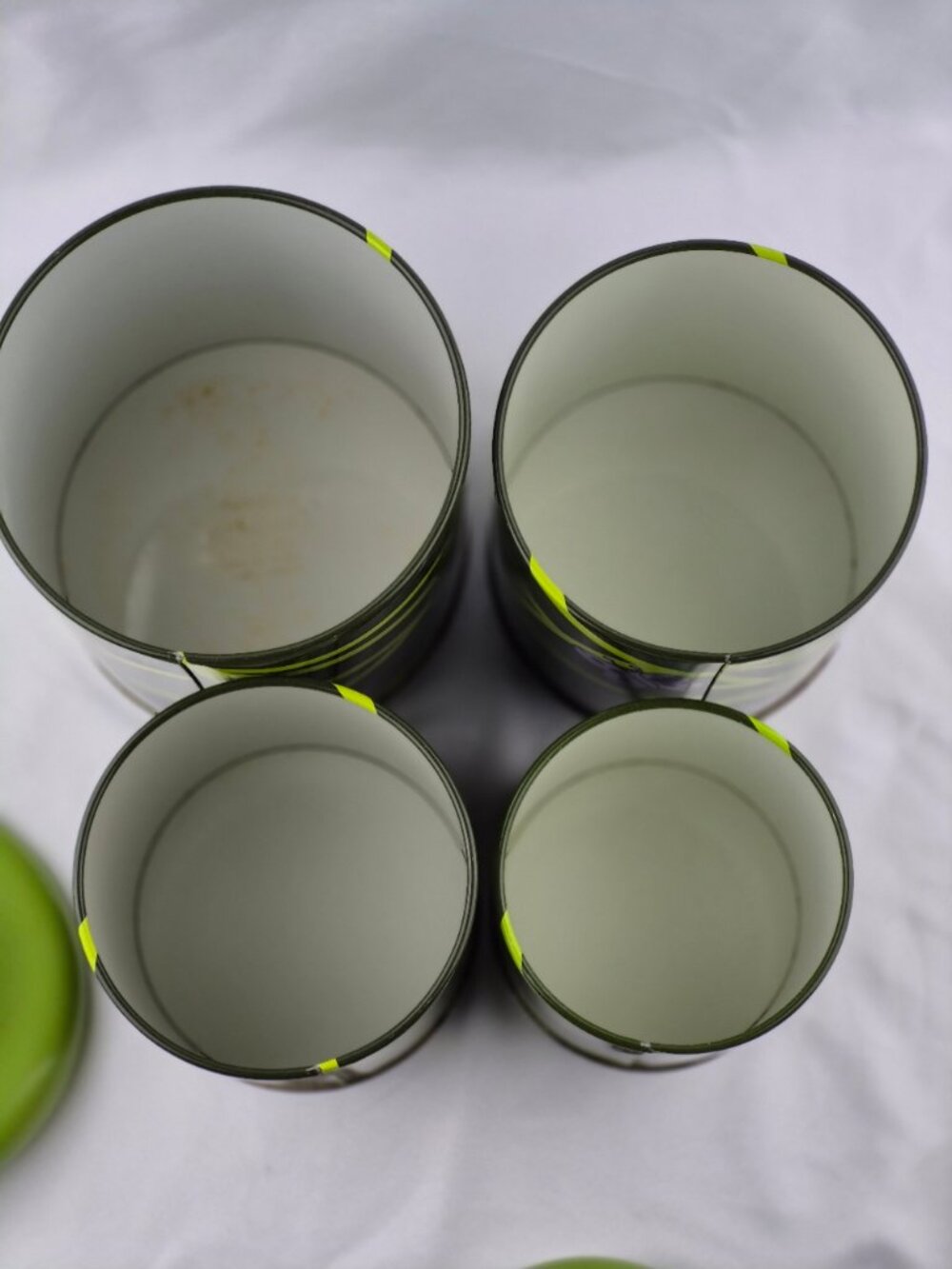 Vintage Lincoln Beautyware Mushrooms & Butterflies Kitchen Canister Set of 4 - Picture 6 of 16